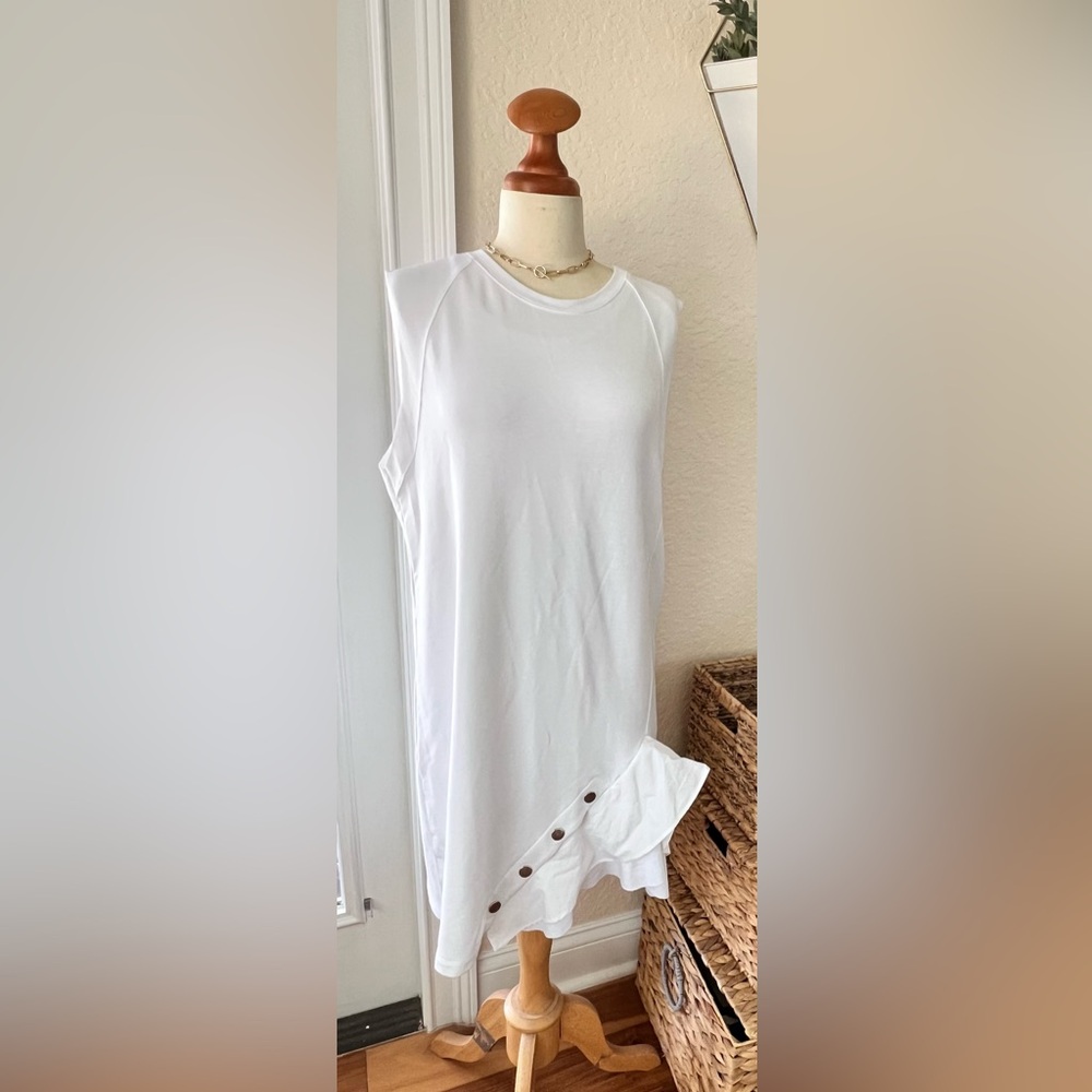Zara White Sleeveless Dress